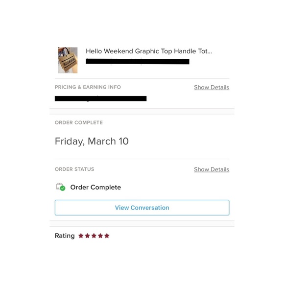 Hello Weekend Graphic Top Handle Tote Bag - Picture 8 of 8